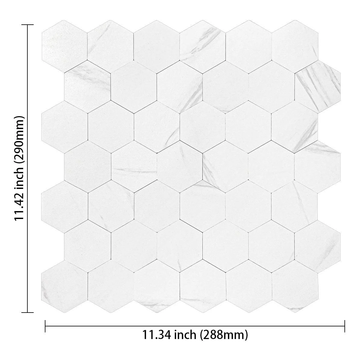 Hexagon Peel and Stick Wall Tiles -  - #tag1#