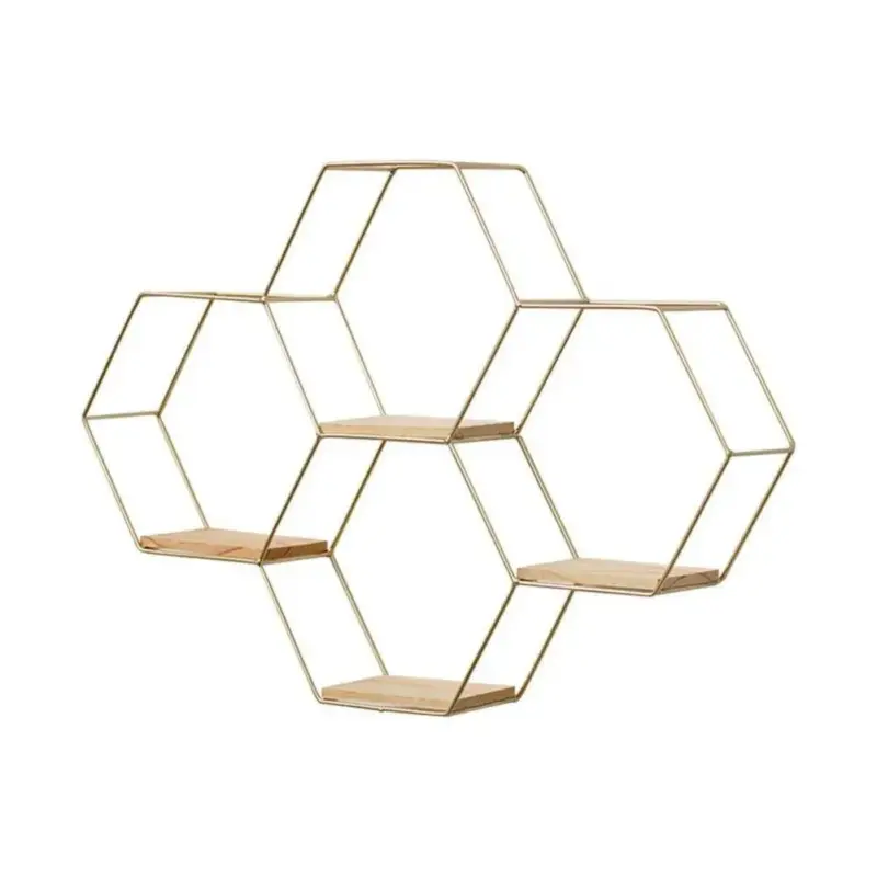 Hexagon Shaped Floating Wall Shelves tag1