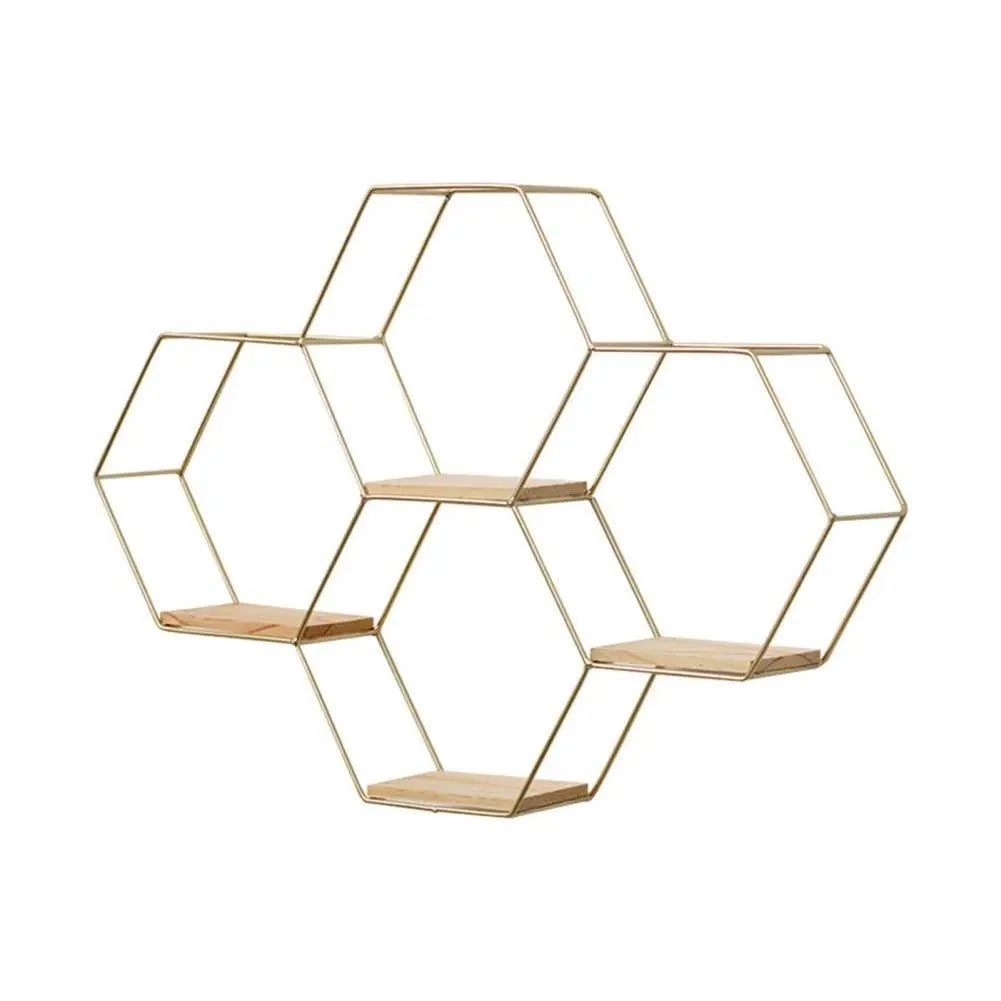 Hexagon Shaped Floating Wall Shelves -  - #tag1#