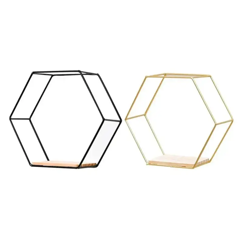Hexagon Shaped Floating Wall Shelves tag1