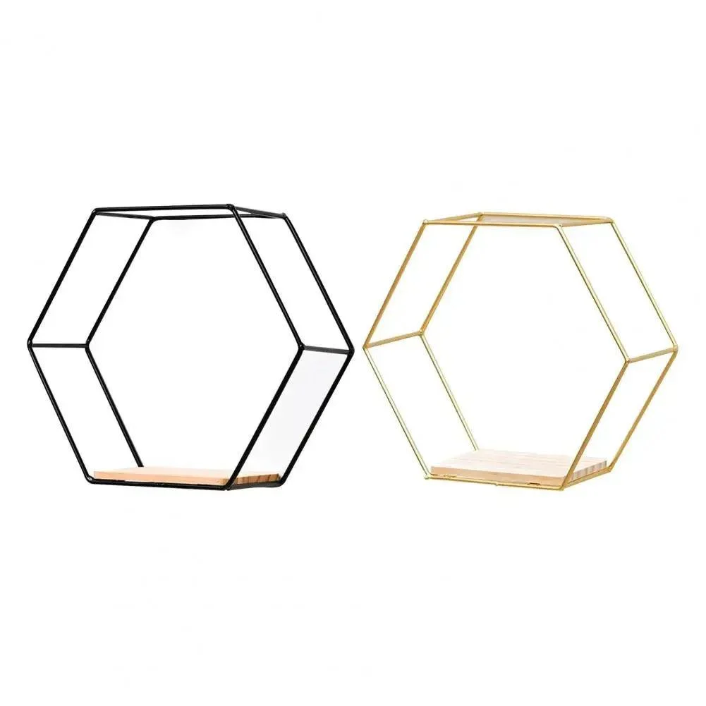 Hexagon Shaped Floating Wall Shelves -  - #tag1#