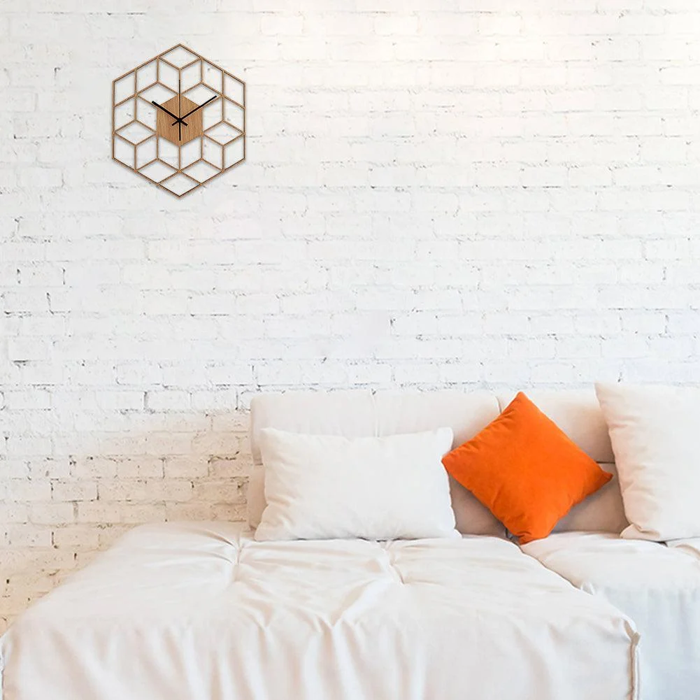 Hexagonal Silent Wall Clock - Homeko