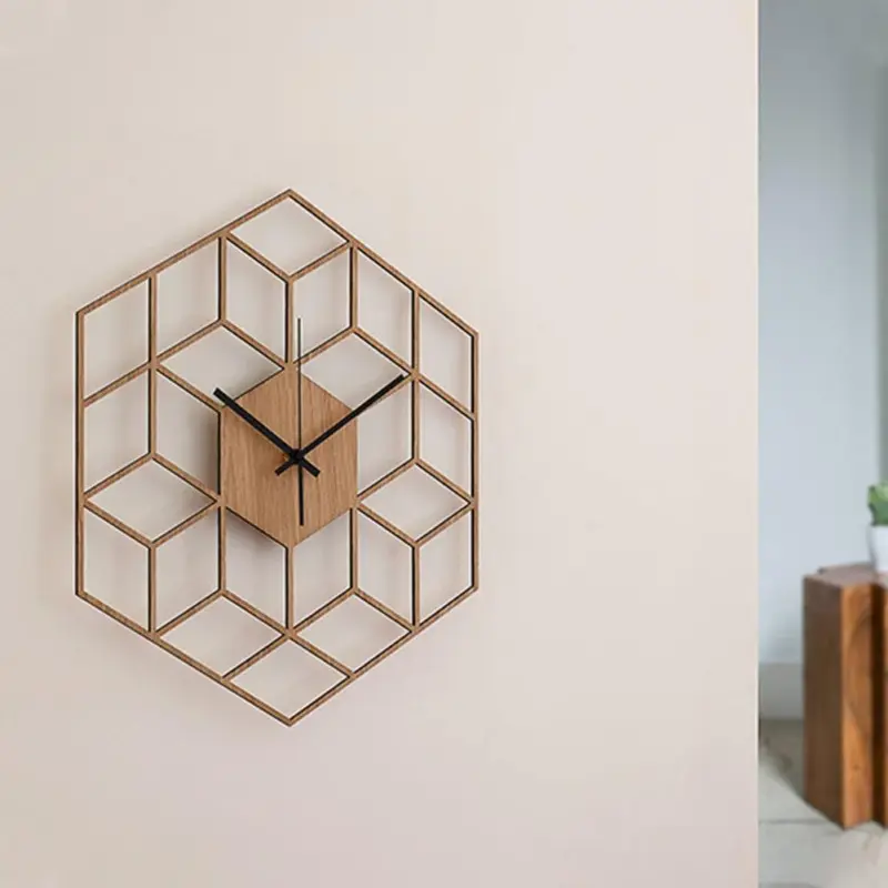 HexagonalSilentWallClock Homeko3