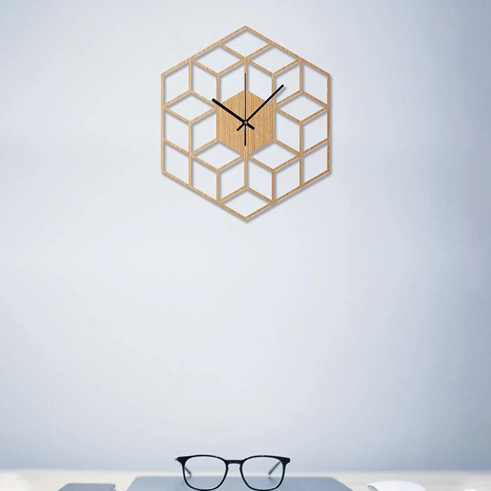 Hexagonal Silent Wall Clock - Homeko