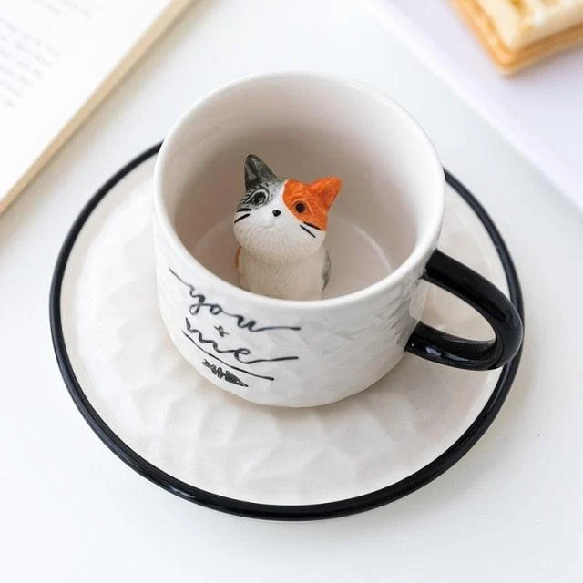 Hidden Cat Ceramic Mug -