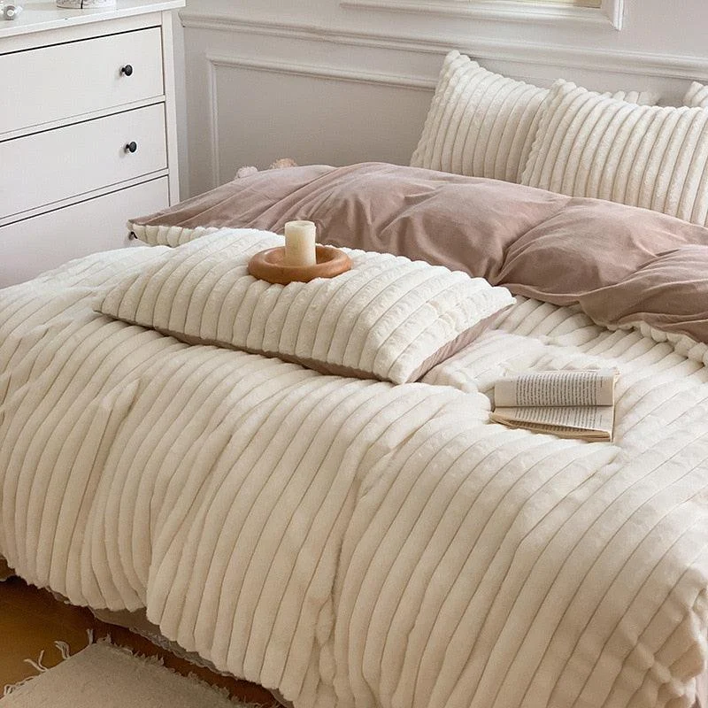 High-end Thicken Plush Bedding Set for Winter Autumn Warm -  - #tag1#