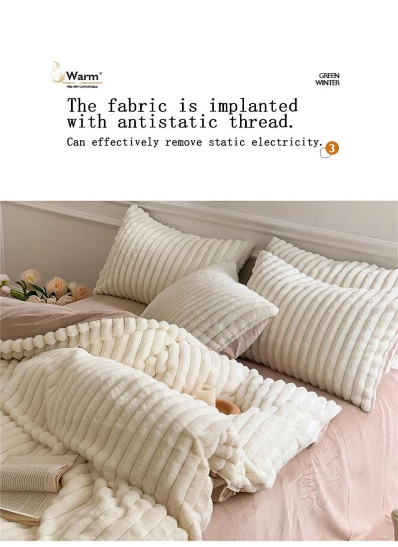 High-end Thicken Plush Bedding Set for Winter Autumn Warm -  - #tag1#