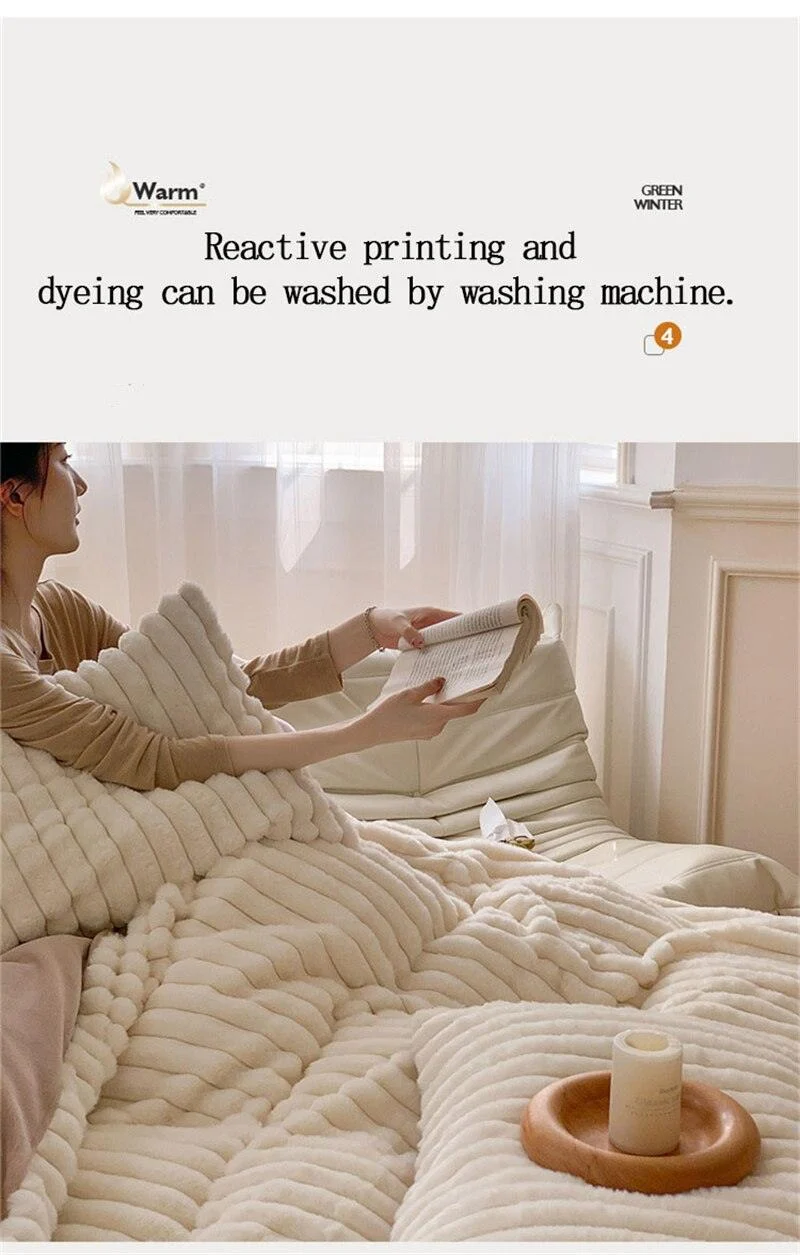 High-end Thicken Plush Bedding Set for Winter Autumn Warm -  - #tag1#