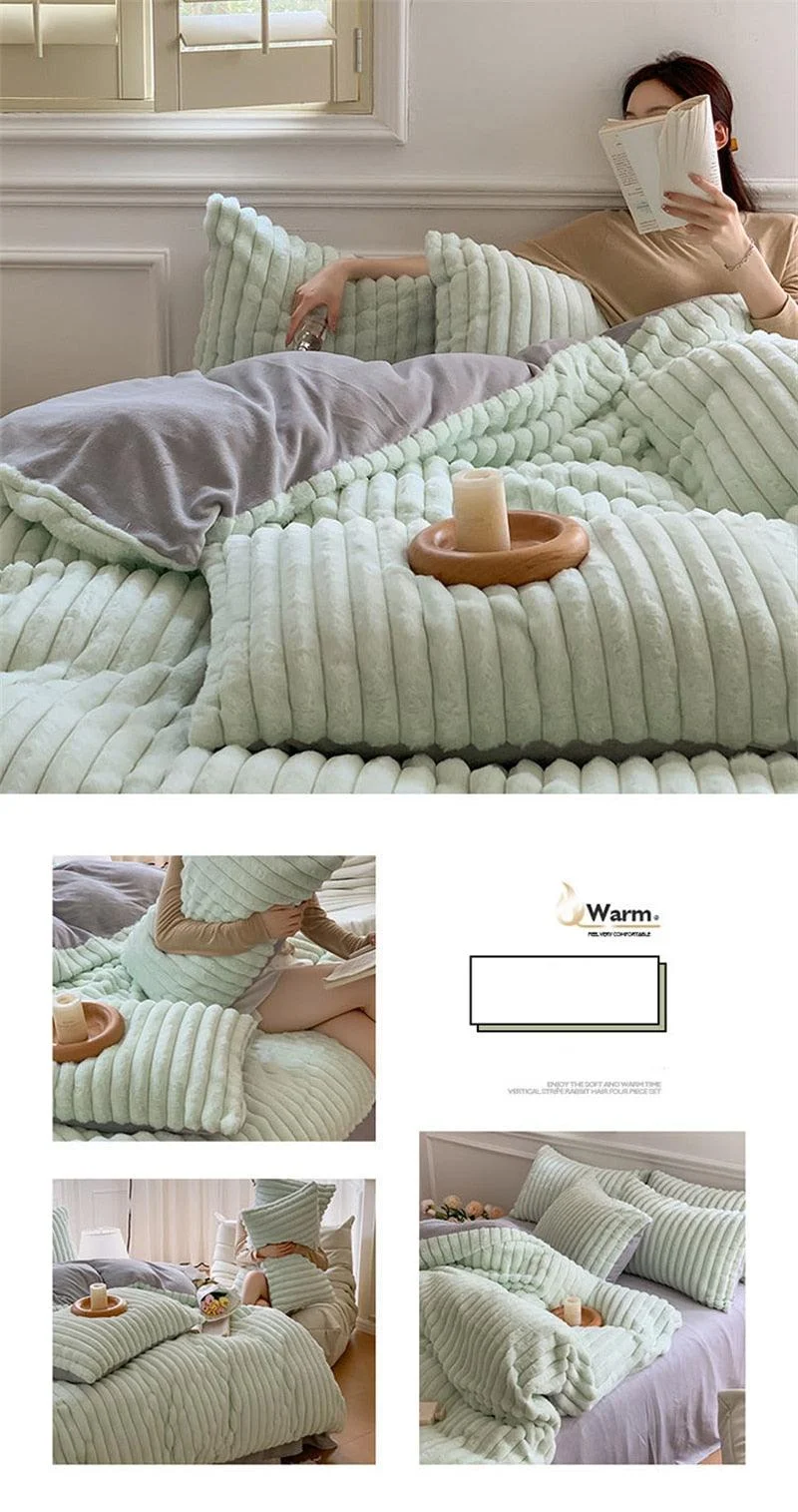 High-end Thicken Plush Bedding Set for Winter Autumn Warm -  - #tag1#