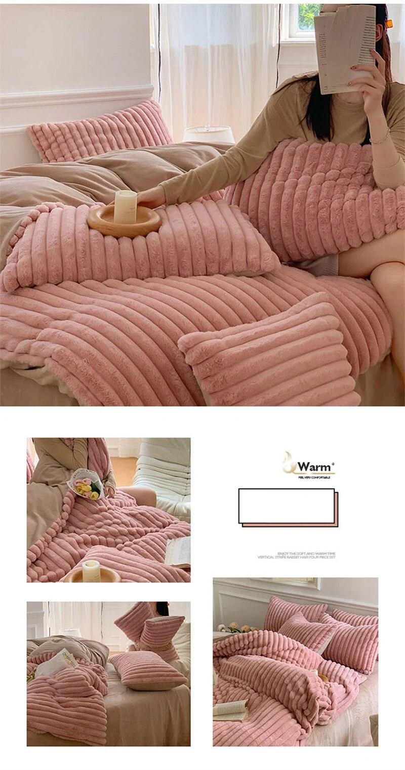 High-end Thicken Plush Bedding Set for Winter Autumn Warm -  - #tag1#
