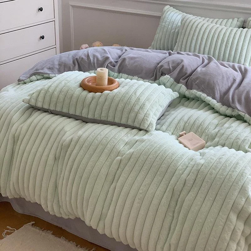 High-end Thicken Plush Bedding Set for Winter Autumn Warm -  - #tag1#