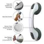 High quality Non slip Safety Suction Cup Handrails tag1