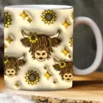 Highland Cow Ceramic Coffee Mug tag1