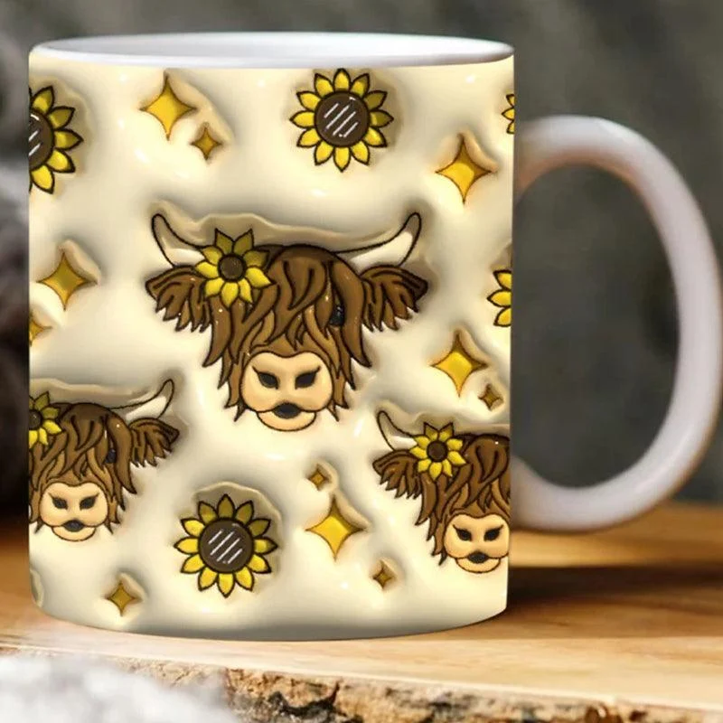 Highland Cow Ceramic Coffee Mug -  - #tag1#