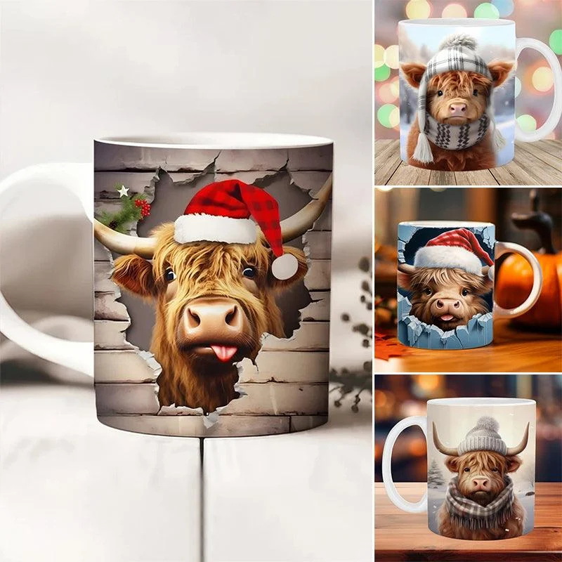 Highland Cow Ceramic Coffee Mug -  - #tag1#