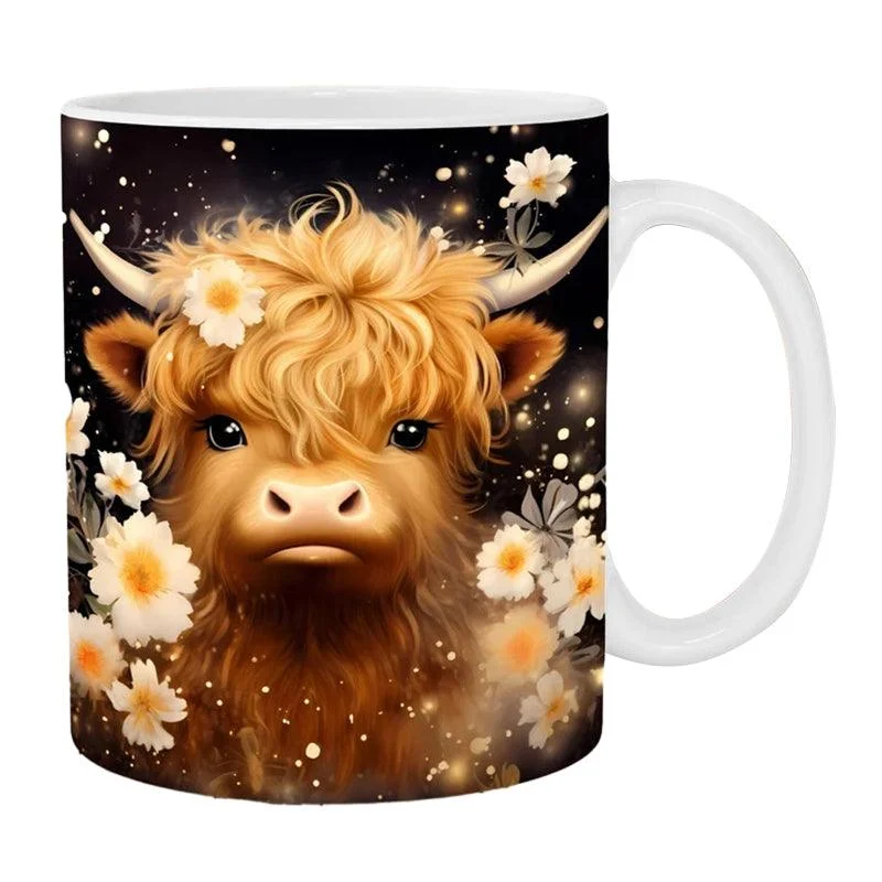 Highland Cow Ceramic Coffee Mug -  - #tag1#