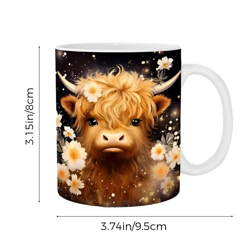 Highland Cow Ceramic Coffee Mug -  - #tag1#