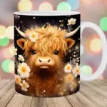 Highland Cow Ceramic Coffee Mug tag1