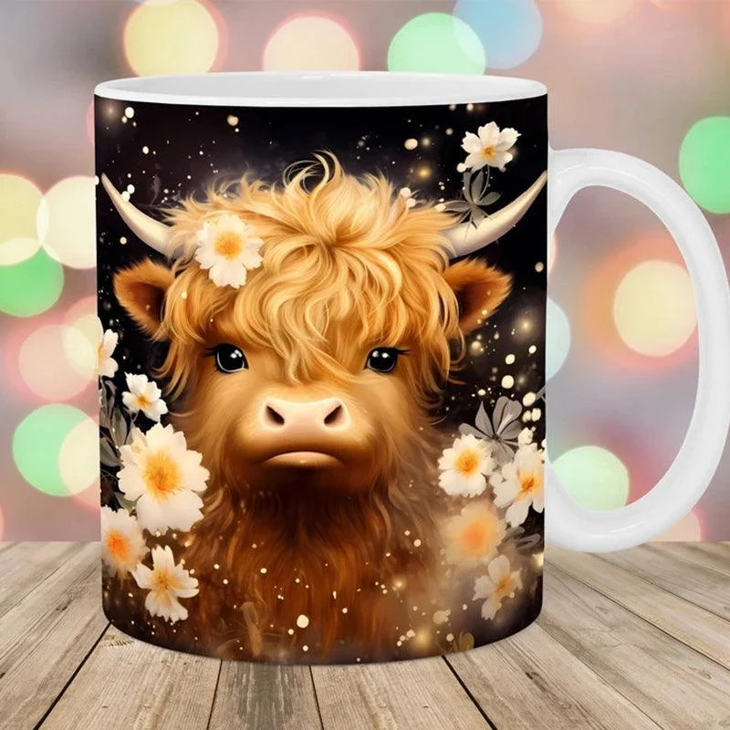 Highland Cow Ceramic Coffee Mug -  - #tag1#