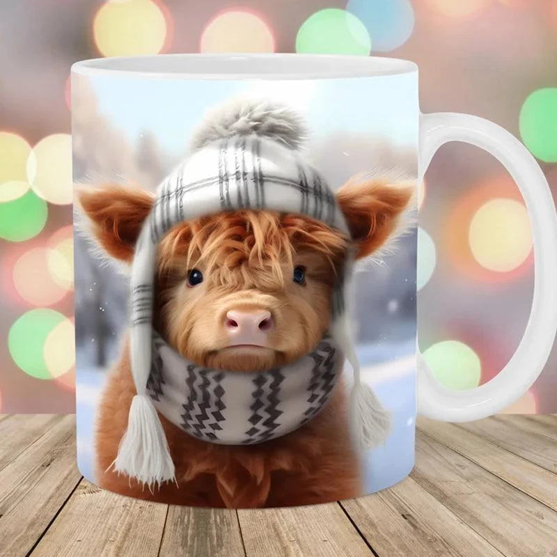 Highland Cow Ceramic Coffee Mug -  - #tag1#