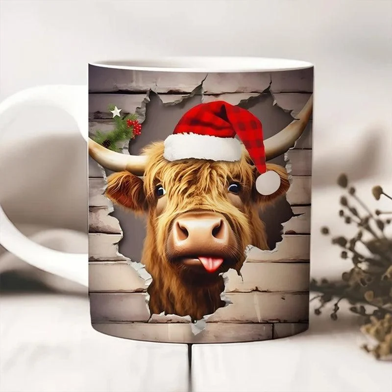 Highland Cow Ceramic Coffee Mug -  - #tag1#