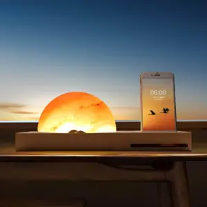 Homeko Salt Lamp with Wireless Charger - Natural Crystal Light