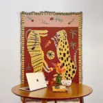 Hippie Wild Leopard Tiger Blanket tag1