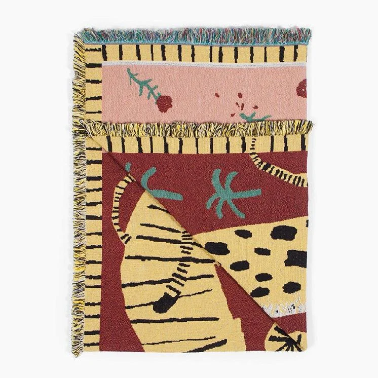 Hippie Wild Leopard & Tiger Blanket -  - #tag1#