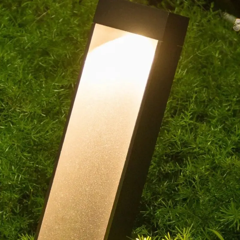 HisROutdoor Garden Pole Bollard Light Aluminum Courtyard Lawn Bollard Light Landscape Villa Pathway Standing Pillar Light