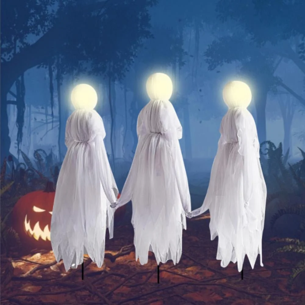 Holding Hands Ghost for Halloween Decoration - Creepy Doll Decoration Garden Stakes -  - #tag1#