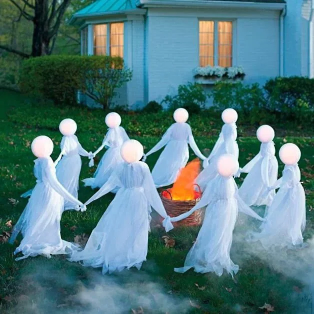Holding Hands Ghost for Halloween Decoration - Creepy Doll Decoration Garden Stakes -  - #tag1#