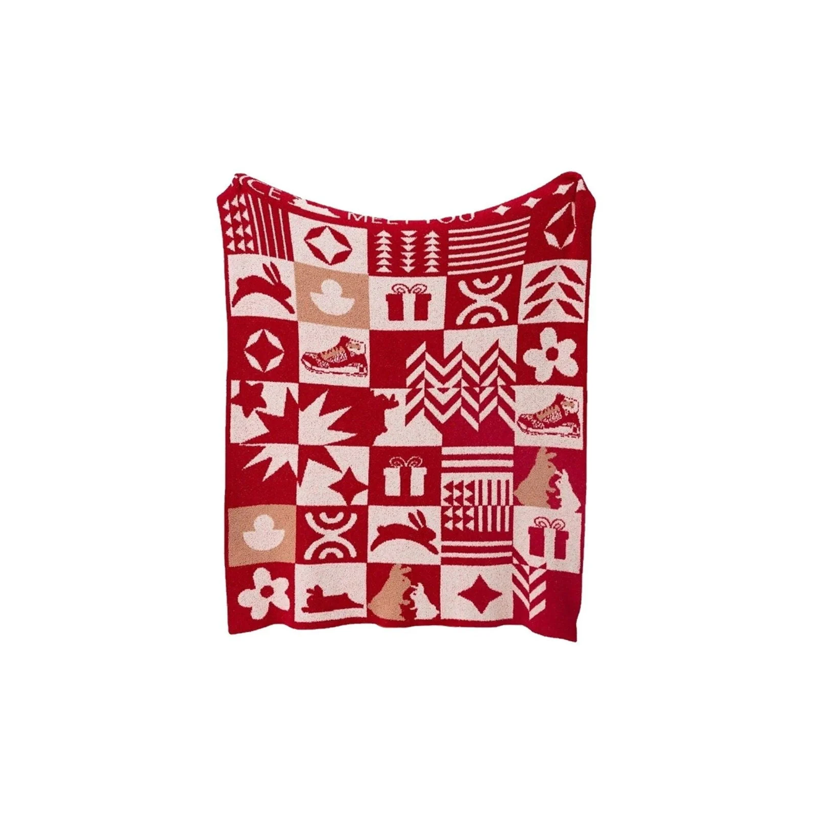 Holiday Vibe Knitted Throw Blanket -