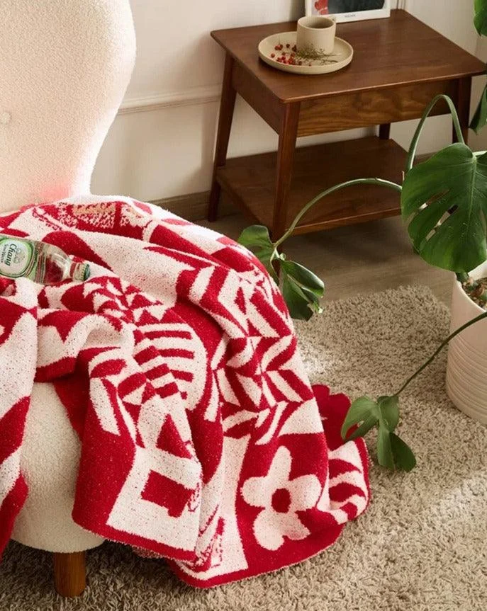 Holiday Vibe Knitted Throw Blanket -