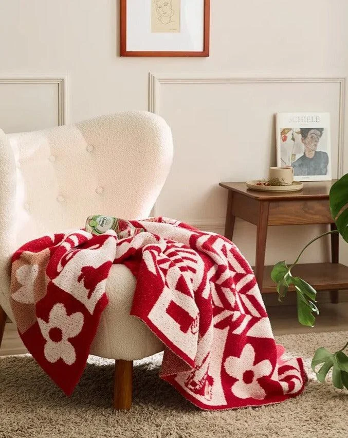 Holiday Vibe Knitted Throw Blanket -