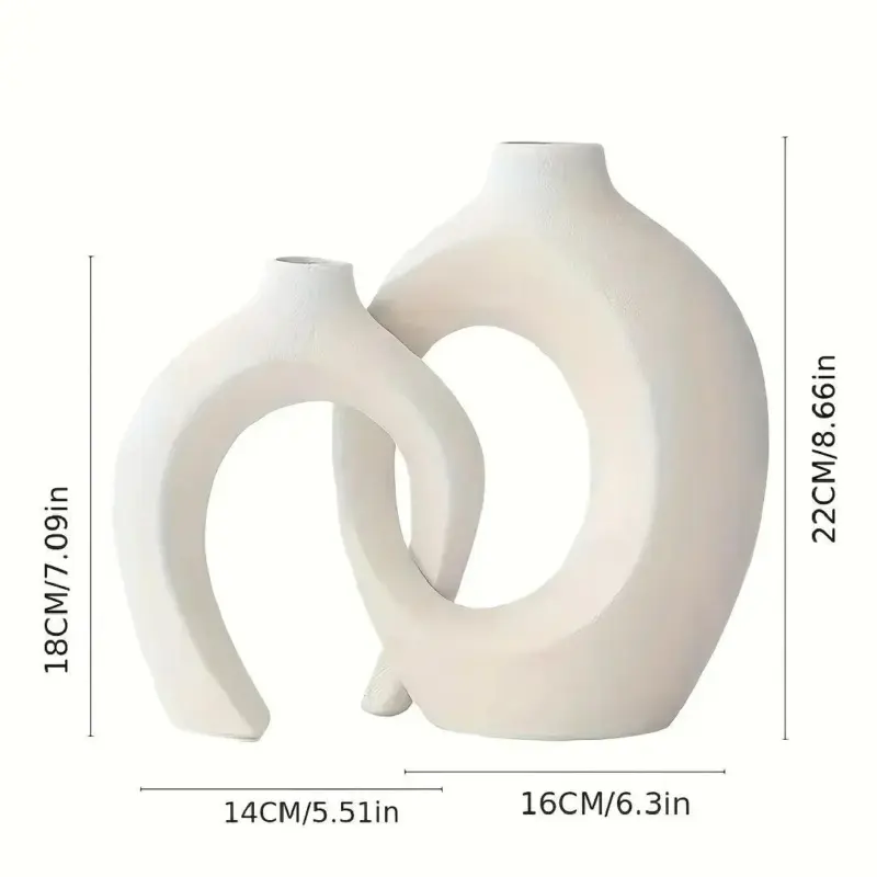 Holle Nordic Moderne Keramische Vaas Set Van 2 Voor Modern Interieur Moderne Boho Holle Bloemenvazen Voor 2189d67e 072b 4b24 a068 f49d72cf021b