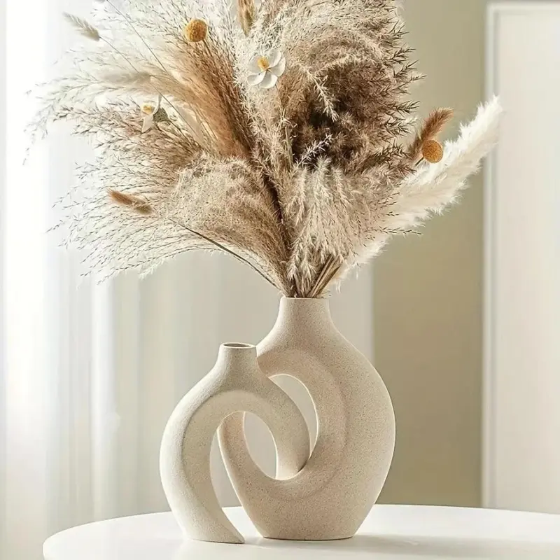 Holle Nordic Moderne Keramische Vaas Set Van 2 Voor Modern Interieur Moderne Boho Holle Bloemenvazen Voor bd1fd0e8 8f99 41c0 9dd0 230aa2280e98