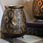 Hollow Carved Lantern Candle Holder Rustic Elegance