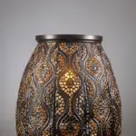 Hollow Carved Lantern Candle Holder Rustic Elegance