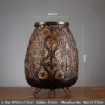 Hollow Carved Lantern Candle Holder Rustic Elegance