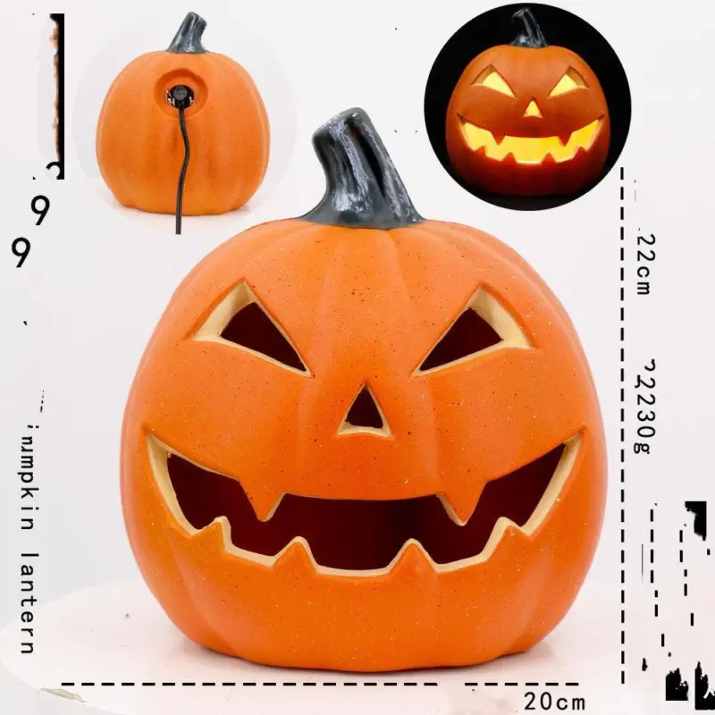 Hollow Plug in Pumpkin Piles Placed Outdoors In The Park tag1