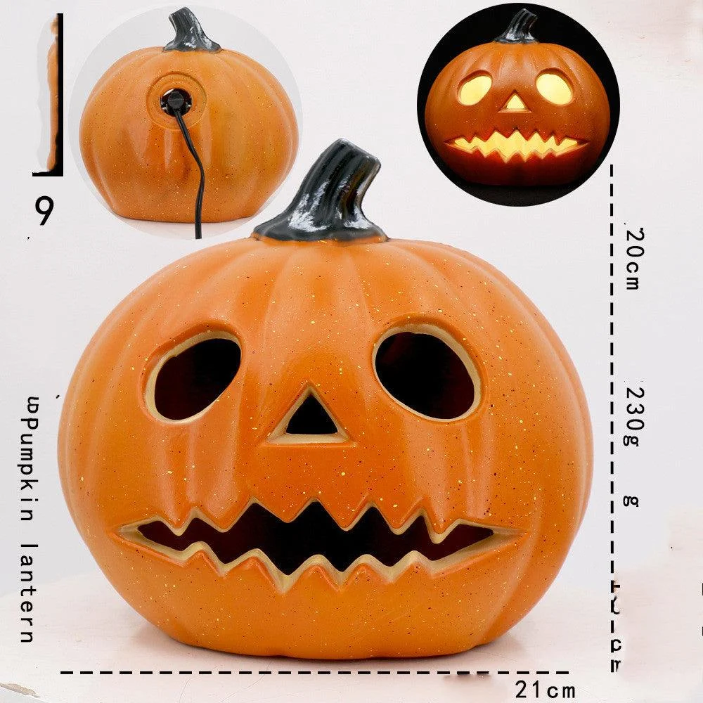 Hollow Plug-in Pumpkin Piles Placed Outdoors In The Park -  - #tag1#