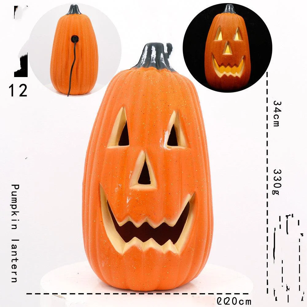 Hollow Plug-in Pumpkin Piles Placed Outdoors In The Park -  - #tag1#