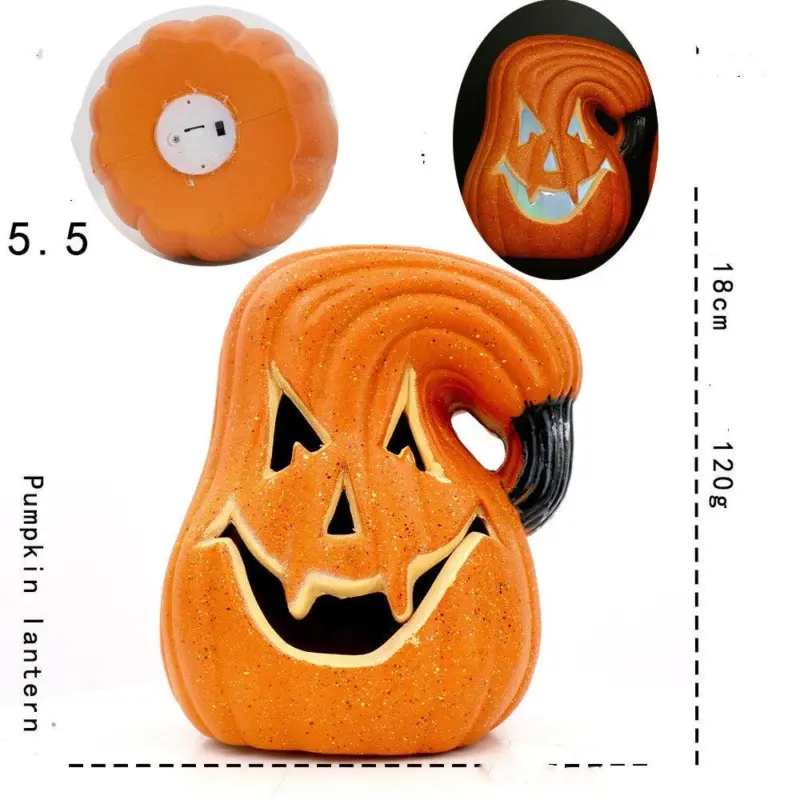 Hollow Plug in Pumpkin Piles Placed Outdoors In The Park tag1