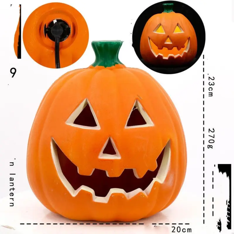 Hollow Plug in Pumpkin Piles Placed Outdoors In The Park tag1