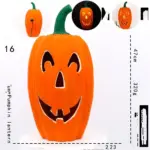 Hollow Plug in Pumpkin Piles Placed Outdoors In The Park tag1