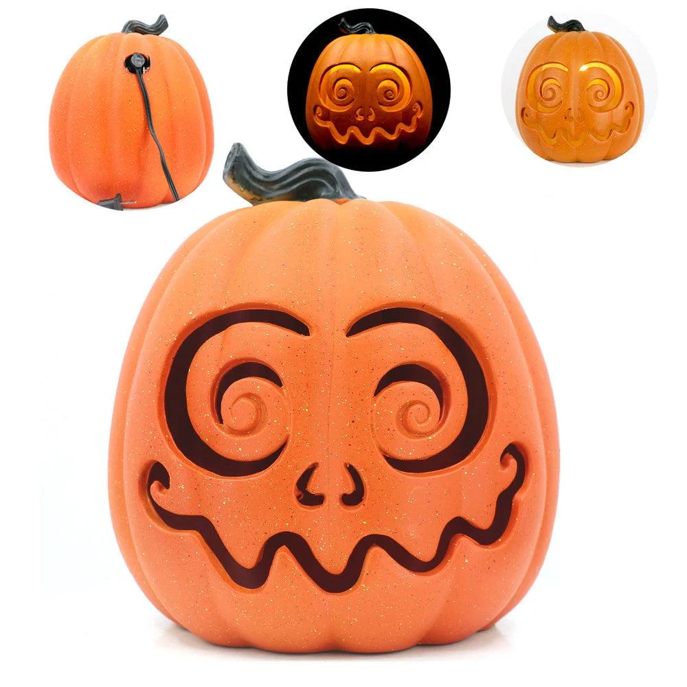 Hollow Plug-in Pumpkin Piles Placed Outdoors In The Park -  - #tag1#