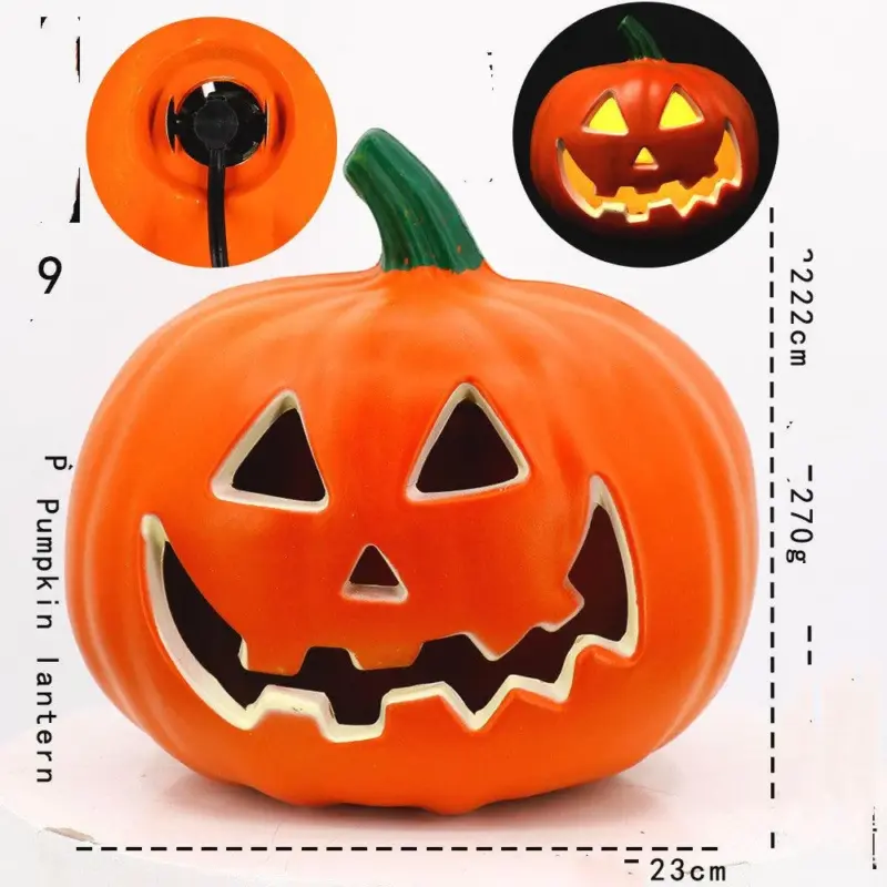 Hollow Plug in Pumpkin Piles Placed Outdoors In The Park tag1