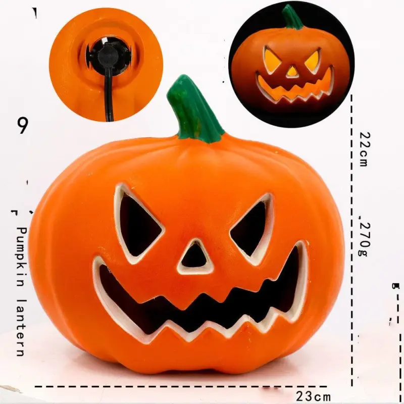 Hollow Plug in Pumpkin Piles Placed Outdoors In The Park tag1