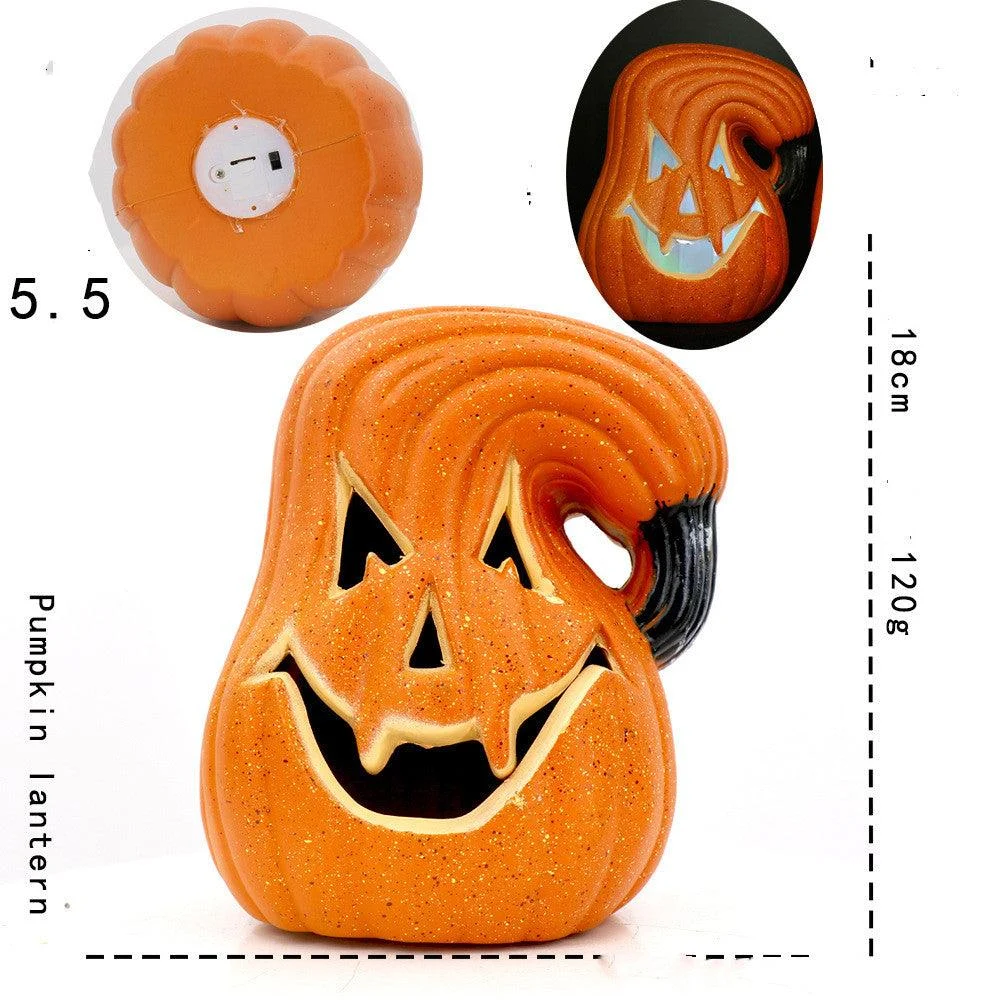 Hollow Plug-in Pumpkin Piles Placed Outdoors In The Park -  - #tag1#