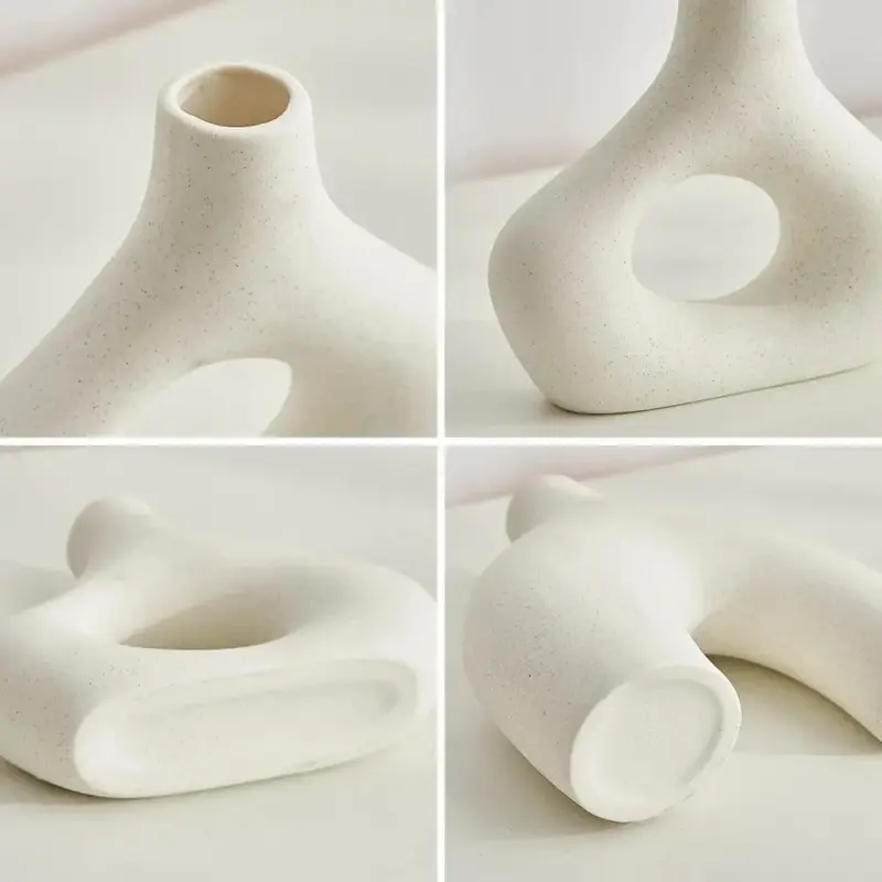 Hollow ceramic vase set
